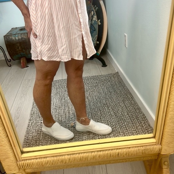 Club ZCollection,Petal PinkWhite,Lightweight Button-Front Dress,Button-Up Sleeve - Picture 8 of 10